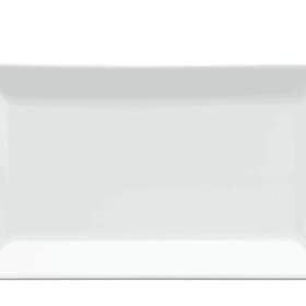 Dĩa chữ nhật lá 22 x 13 cm - Misc Assortment - Trắng A001_462202000gomminhlong.com