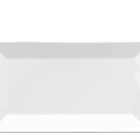  Dĩa chữ nhật lá 33 x 18 cm - Misc Assortment - Trắng A001_463302000gomminhlong.com