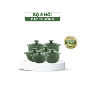  Bộ 6 Nồi Sứ Dưỡng Sinh (0.35L/ 2X0.55L - 0.4L/ 2X0.85L) A001_BONOIM6gomminhlong.com