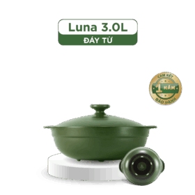 Nồi dưỡng sinh Luna (Nồi cạn) 3.0 L + nắp (CK) - Xanh Rêu A001_213039464Tgomminhlong.com